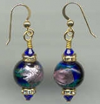 "Diva" Round Venetian Bead Earrings